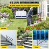 VEVOR Outdoor Stair Railing, Fits for 1-5 Steps Transitional Wrought Iron Handrail, Adjustable Exterior Stair Railing with Fence , Matte Black - 3 of 4