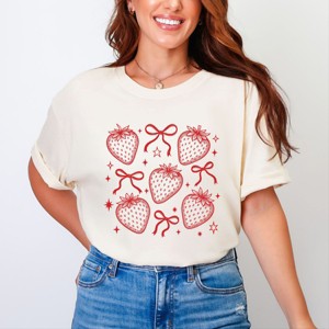 Simply Sage Market Coquette Strawberry Chart Garment Dyed Tee - 1 of 4
