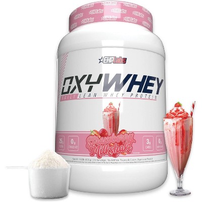 EHPlabs OxyWhey Whey Protein Isolate Powder - 25g of Sugar Free Whey Protein Powder, Meal Replacement Shake - 25 Serves (Strawberry Milkshake)