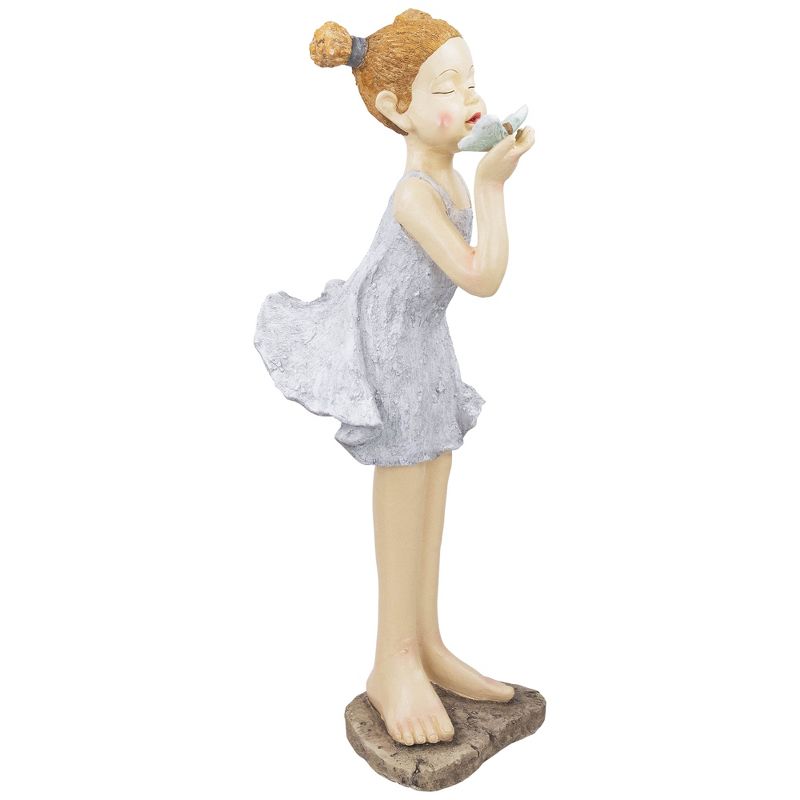Northlight Girl with Butterfly Outdoor Garden Statue - 29", 4 of 9
