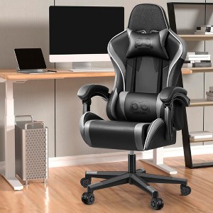 KERDOM Gaming Chair for Adults, Ergonomic Computer Gamer Chair, Black-Gray - 1 of 4