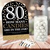 Big Dot of Happiness Adult 80th Birthday - Gold - How Many Candies Birthday Party Game - 1 Stand and 40 Cards - Candy Guessing Game - 2 of 4