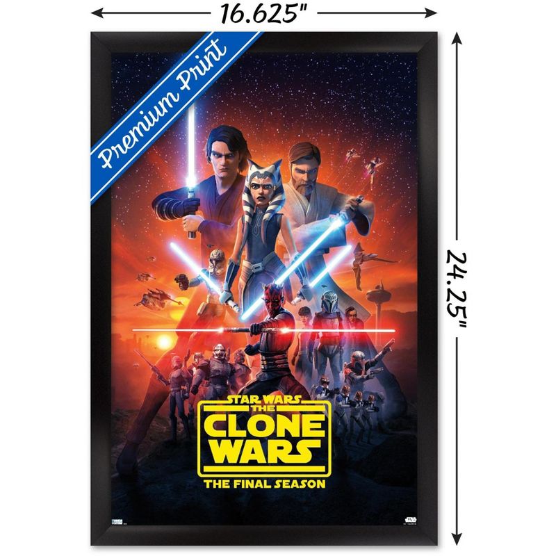 Trends International Star Wars: The Clone Wars - Season 7 Key Art Framed Wall Poster Prints, 3 of 7