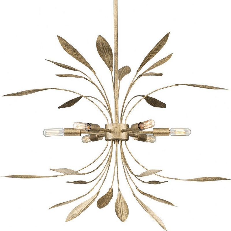 Progress Lighting Mariposa 6-Light Hanging Pendant, Antique Gold, Steel, Contemporary, No Shade, 1 of 3