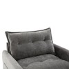 PAGED Swivel Accent Chair, Thick Padded Barrel Chair with Metal Base, Comfortable Single Sofa Chair for Living Room, Study - 3 of 4