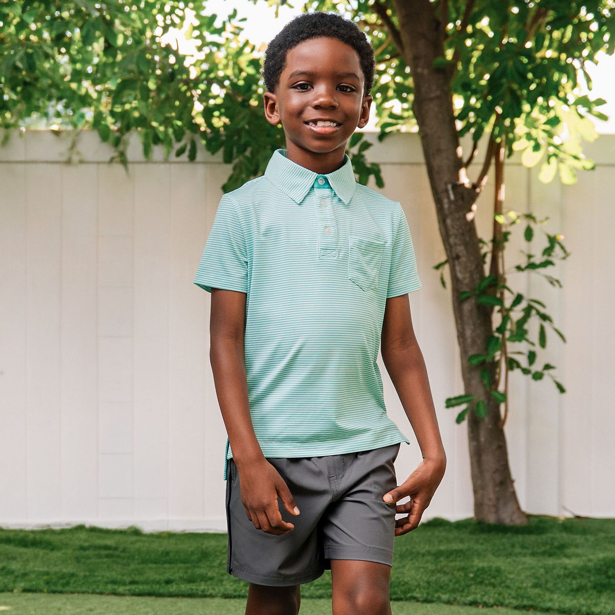 Lands' End Kids Short Sleeve Athletic Polo Shirt - thumbnail 7