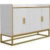 Contemporary Kitchen Buffet Cabinet with Countertop Safety Fence, Freestanding Sideboard Storage for Dining Room, Entryway, Bedroom - 4 of 4