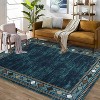 coucheta Multi-size Washable Area Rug for Bedroom, Modern Geometric Bordered Low Pile Soft Non Slip Throw Carpet Indoor, for Living Room, Dining - 4 of 4