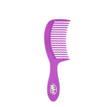 Wet Brush Detangling Comb for Evenly Distribute Hair - Solid Color Purple