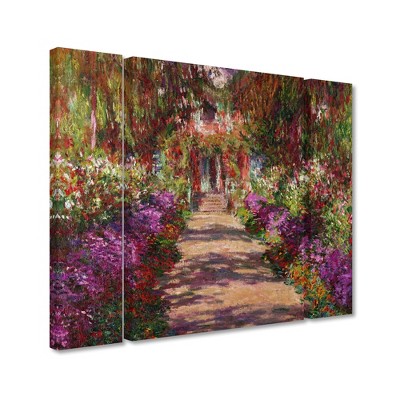 Trademark Fine Art - Claude Monet 'A Pathway In Monet'S Garden'
