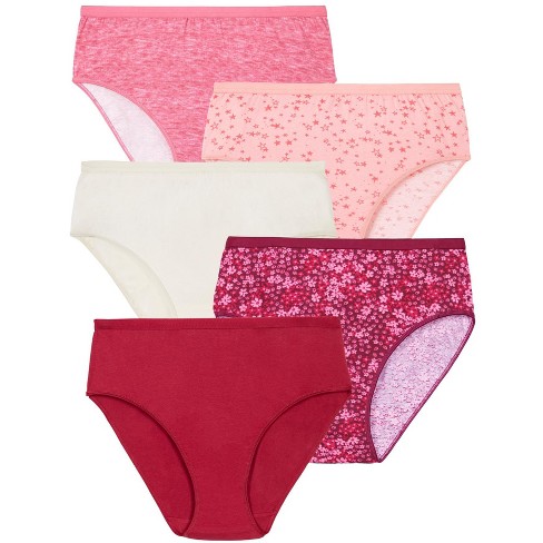 Hanes Women's 6pk Hi-cut Underwear Pp43wb - Blue/purple/white : Target