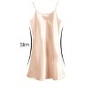 INSPIRE CHIC Women's Plus Size Full Slip Camisole Solid Satin Lotos Leaf Hem Basic Braces Nightgown Dress - 3 of 4