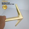 Aoibox 6 Inch Brushed Gold Metal Furniture Legs Set of 4 Modern Replacement for Sofa Chair Cabinet TV Stand DIY - 4 of 4