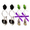 Disney Sally & Jack Earrings from Nightmare Before Christmas - 4 Pair Hypoallergenic Disney Earrings with Charms, Ages 4+ - 2 of 4