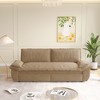 73.2'' Velvet 3-in-1 Convertible Sleeper Sofa Bed with Pull-Out Frame, Removable Cushions and Space-Saving Design - 4 of 4