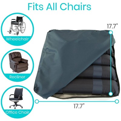 Vive Half Size Blue Alternating Pressure Seat Cushion with Air Pump
