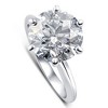 Pompeii3 Certified 6Ct Solitaire Diamond Engagement Ring 14k White Gold Lab Created - Size 6.5 - 3 of 4