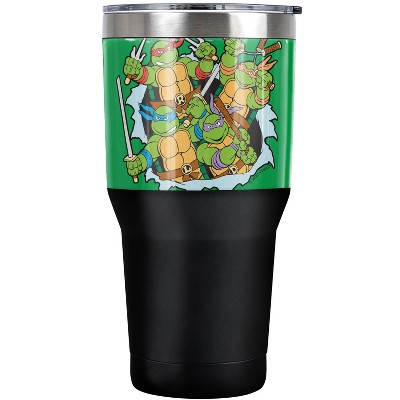 TMNT Turtles And Logo Steel Tumbler 30oz Coffee Travel Mug