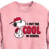Boys' - Peanuts - Snoopy I Put the Cool in School Graphic Long Sleeve Fleece Sweatshirt - 2 of 3