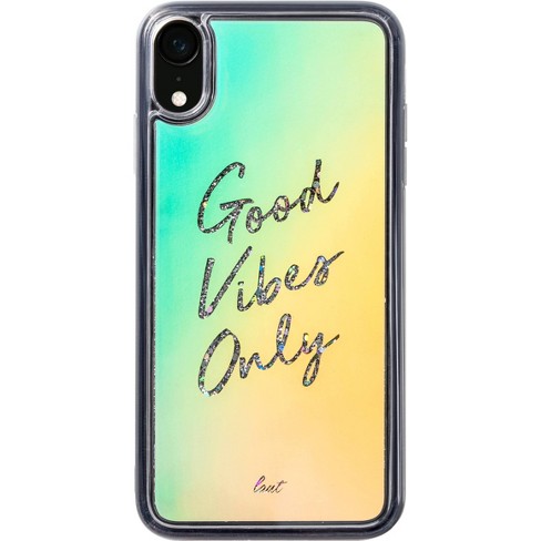 LAUT Apple iPhone XR Liquid Glitter Case - Good Vibes Only