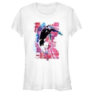 Juniors Womens Spider-Man: Across the Spider-Verse Spider Gwen Colorful Poster T-Shirt - 1 of 4