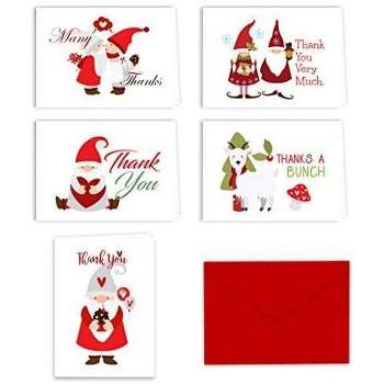 Mara-mi Christmas Boxed Note Cards w Envelopes Brown Skin Santa Ho