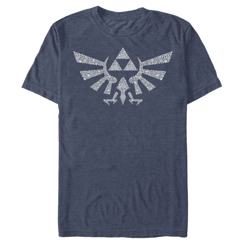 Men's Nintendo Legend of Zelda Hylian Crest Hidden Pattern T-Shirt, 1 of 4