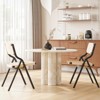 Kumasinova 18.5" Flodable Dining Chair Set of 2,Stackable Kitchen Chair with Rope Woven Seat&Back,Minimalist Armless Chair,250lbs Max - 2 of 4