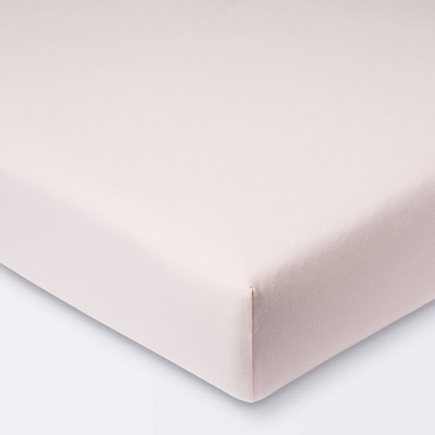 Image of Polyester Rayon Jersey Fitted Crib Sheet - Cloud Island™ Light Pink
