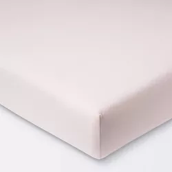 Polyester Rayon Jersey Fitted Crib Sheet - Cloud Island™ Light Pink