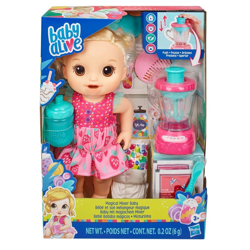 Baby Alive Magical Mixer Baby Doll - Strawberry Shake, 3 of 10