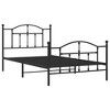vidaXL Black Twin XL Metal Bed Frame with Headboard & Slats, No Mattress, Easy Assembly - 2 of 4