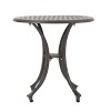 Vynxaria Outdoor Cast Aluminum Side Table ¨C Traditional Lattice Design with Rust-Resistant Frame for Outdoor Spaces - 2 of 4