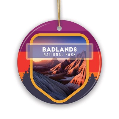 Badlands National Park Retro Style Ornament, South Dakota Tourist Attraction and Gift| OrnamentallyYou