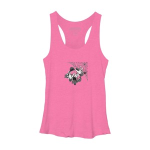Women's Design By Humans Halloween theme T-shirt.Spider web By bambino Racerback Tank Top - 1 of 3
