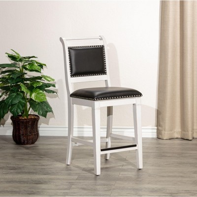 NicBex Dining Chairs Upholstered Chair Counter Height Chairs Leather Accent Seat for Dining Room, Bedroom