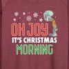 Women's - SpongeBob SquarePants - Oh Joy It's Christmas Morning Lightweight French Terry Wide Neck Long Sleeve Shirt - 2 of 4