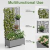 PexFix 72 in. H x 35 in. W Gray Metal Rectangle Wall Planter Box with Trellis for Climbing Plants - 3 of 4