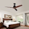 BestParts Ceiling Fan, Indoor Reversible DC Motor Fan with Remote Control, Rustic Low Profile Fan for Bedroom, 52 Inch, Antique Brown Wood + Metal - 2 of 4