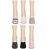 Memoi Women's 6 Pair Pack Cat No Show High Cut Liner Socks - 2 of 4