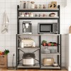 Bakers Rack with Power Outlet, 5-Tier Microwave Stand with Wire Basket, Coffee Bar Station, Kitchen Open Storage Shelves for Spices, Dishes - 2 of 4
