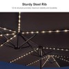 PURPLE LEAF 13ft Patio Market Umbrella and Base Double-Sided Rectangle Outdoor Table Sun Umbrellas with Crank - 3 of 4