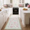 Floral Area Rug Machine Washable Rug For Playroom,Cute Throw Carpet For Girls,Low Pile Non Slip Non Shedding Rug - 2 of 4