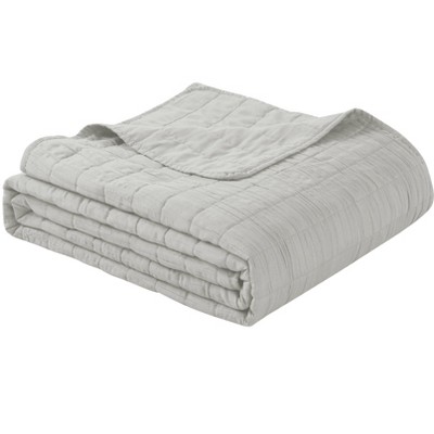 Navy Twin Reversible Microfiber Quilt Set with Down Alternative Fill