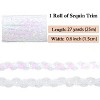Sequin Braid Trim, 0.6 Inch Wave Sequin Strip, Glitter Metallic Paillette Sequin Ribbon, Sewing DIY Bling Fabric, 27 Yards - 2 of 4