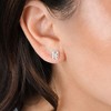 SHINE by Sterling Forever Sterling Silver Emerald Cut Prong Set Stud Earrings - 2 of 4