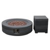42/56 inch Outdoor Magnesium Oxide Fire Pit Table Propane for Outside Patio with Tank Cover - 2 of 4