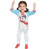 Frosty The Snowman Baby Fleece One Piece Footie Sleeper Holiday Pajama White - 3 of 4