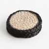 Plum & Post Jute Coasters, Set of 4 - Natural/Black - Durable & Stylish - 4 of 4