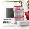 IRIS USA 2Pack 60qt Plastic Christmas Ornament Storage Box with Hinged Lid and Dividers, Red, Holiday Color - 3 of 4